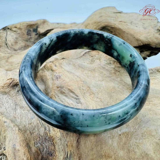 【肌容雪】岫玉手鐲 編號B179(鐲圍55.4mm #17.5號)