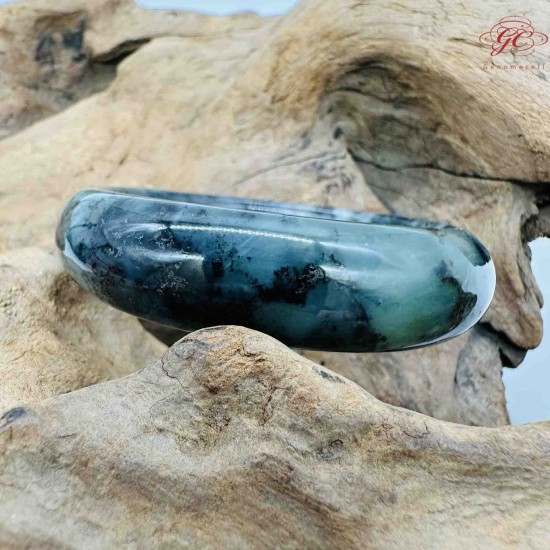 【肌容雪】岫玉手鐲 編號B179(鐲圍55.4mm #17.5號)