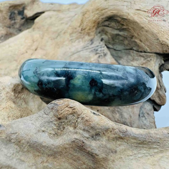 【肌容雪】岫玉手鐲 編號B179(鐲圍55.4mm #17.5號)