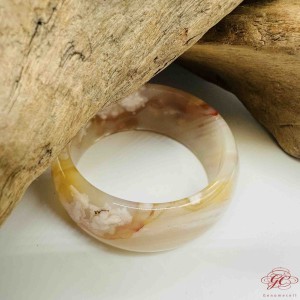 【肌容雪】櫻花瑪瑙手鐲 編號B197(鐲圍52.6mm #16.5號)