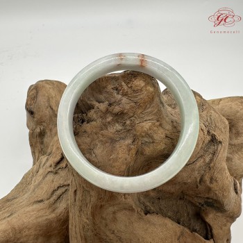 【肌容雪】天然三彩金紋美石手鐲 編號B212(鐲圍58.4mm#18.5號)附收納盒