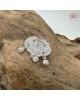 【肌容雪】老銀花朵造型平安符吊墜附盒 編號A39 【肌容雪】老銀花朵造型平安符吊墜附盒 編號A39