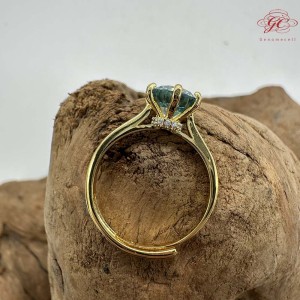 【肌容雪】藍鋯石戒指18mm#14號 編號D01