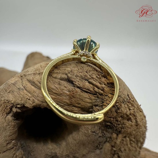 【肌容雪】藍鋯石戒指18mm#14號 編號D01 【肌容雪】藍鋯石戒指18mm#14號 編號D01