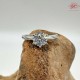 【肌容雪】六爪鑲嵌圓鑽鋯鑽戒指18.4mm#14號 編號D03