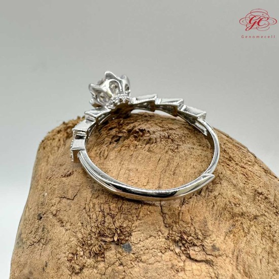 【肌容雪】六芒光流光鋯鑽戒指19.1mm#15號 編號D06 【肌容雪】六芒光流光鋯鑽戒指19.1mm#15號 編號D06