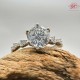 【肌容雪】六芒光流光鋯鑽戒指19.1mm#15號 編號D06