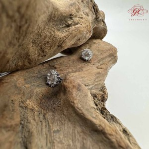 【肌容雪】星芒綻放鋯鑽耳環 編號D09