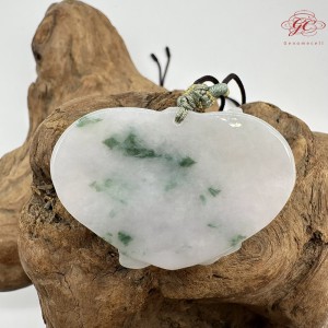 【肌容雪】天然緬甸A貨翡翠蓮花造型吊墜繩 編號1006