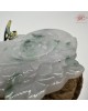 【肌容雪】天然緬甸A貨翡翠蓮花造型吊墜繩 編號1006