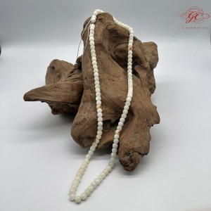 【肌容雪】天然美石和田白玉多圈珠串鍊 編號B202