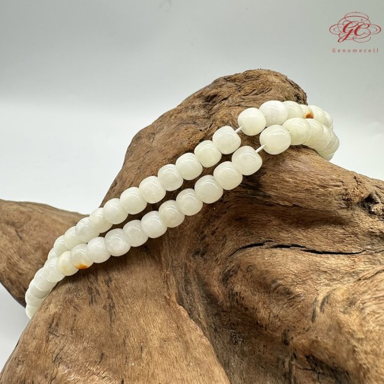 【肌容雪】天然美石和田白玉多圈珠串鍊 編號B202