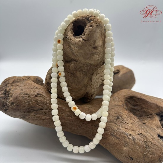 【肌容雪】天然美石和田白玉多圈珠串鍊 編號B202