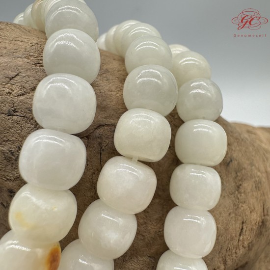 【肌容雪】天然美石和田白玉多圈珠串鍊 編號B202