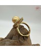 【肌容雪】金色天然珍珠日耀造型鑲鑽戒指附收納盒 編號P55 【肌容雪】金色天然珍珠日耀造型鑲鑽戒指附收納盒 編號P55