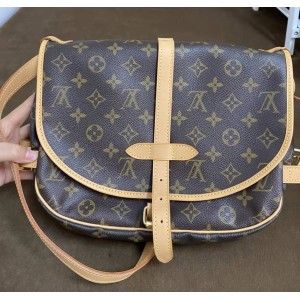 GC奢世美物二手美包-LOUIS VUITTON M46740 Saumur BB系列經典Monogram帆布手提/斜背包