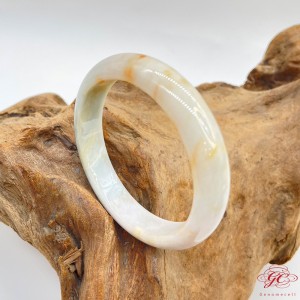 【肌容雪】天然緬甸A貨紅翡多色翡翠手鐲 編號13 (鐲寬 57.2mm #18.5號)