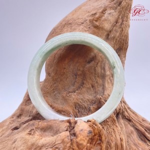 【肌容雪】緬甸天然A貨綠飄花翡翠特色手鐲 編號55 (鐲寬 52.9mm #17號)
