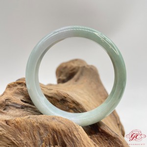 【肌容雪】天然緬甸A貨春彩飄花翡翠特色手鐲 編號61(鐲寬52.7mm #17號)