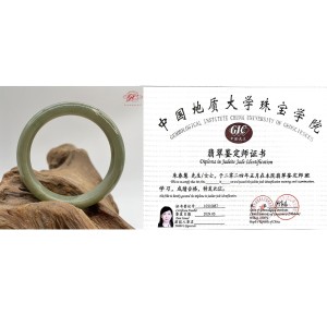【肌容雪】天然緬甸A貨湖水綠撒金翡翠手鐲 編號101 (鐲寬57.6mm#18.5號)