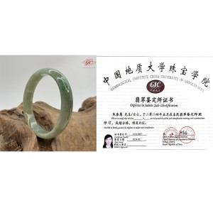 【肌容雪】天然緬甸A貨湖水綠貴妃翡翠手鐲 編號102 (鐲寬53.9mm #17.5號)