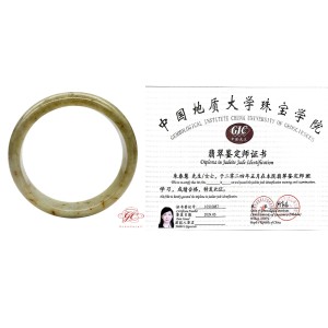 肌容雪】天然緬甸A貨飄花翡翠特色手鐲 編號108 (鐲寬58.7mm #19號)