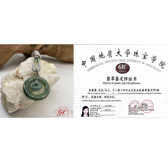 【肌容雪】緬甸天然A貨翡翠滿綠飄花子母扣吊飾 編號117 【肌容雪】緬甸天然A貨翡翠滿綠飄花子母扣吊飾 編號117