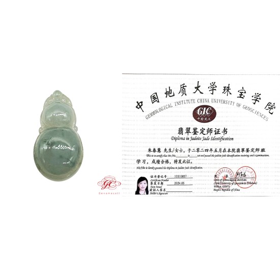 ★★★重拍情境圖★★★【肌容雪】緬甸天然A貨翡翠冰飄花葫蘆翡翠吊墜 編號119 ★★★重拍情境圖★★★【肌容雪】緬甸天然A貨翡翠冰飄花葫蘆翡翠吊墜 編號119