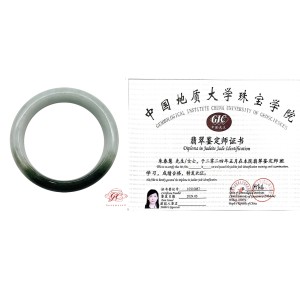 ★★★缺重量、情境圖★★★【肌容雪】緬甸天然A貨半山半水白裡青翡翠手鐲 編號123 (鐲寬58.7 mm #19號)
