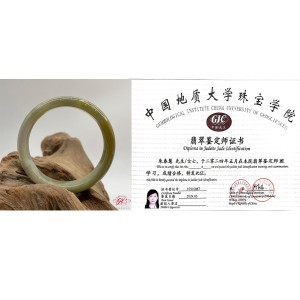 【肌容雪】天然緬甸A貨湖水綠飄花翡翠手鐲 編號125 (鐲寬57.4mm #18.5號)