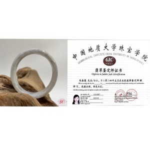 【肌容雪】天然緬甸A貨紫底飄花翡翠貴妃手鐲 編號126 (鐲寬52.3mm #17號)