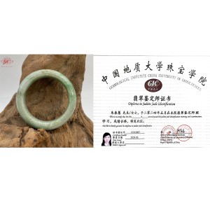 【肌容雪】天然緬甸A貨 綠飄花翡翠兒童手鐲編號149 (鐲寬39.8mm #16號)