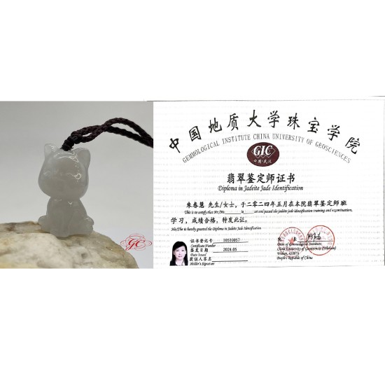 【肌容雪】天然緬甸招財貓翡翠吊飾 (款) 編號16 【肌容雪】天然緬甸招財貓翡翠吊飾 (款) 編號16