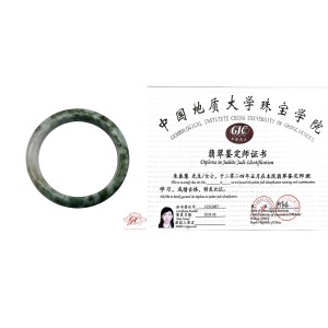【肌容雪】天然緬甸A貨綠飄花翡翠手鐲 編號161 (鐲寬55mm #17.5號)