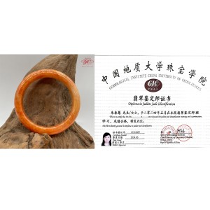 【肌容雪】天然緬甸A貨冰飄花紅翡翠特色手鐲 編號173 (鐲寬54.8mm #17.5號)