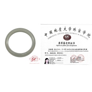 【肌容雪】天然緬甸A貨冰糖雪梨翡翠寬版手鐲 編號203 (鐲寬58.5mm #19號)