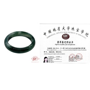 【肌容雪】緬甸天然A貨飄花翡翠手鐲 編號210(鐲寬56.4 mm #18號)