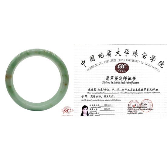 【肌容雪】天然緬甸A貨 滿綠撒金翡翠手鐲編號226(鐲寬57.9mm #19.5號) 【肌容雪】天然緬甸A貨 滿綠撒金翡翠手鐲編號226(鐲寬57.9mm #19.5號)
