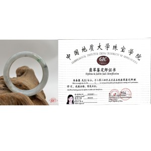 【肌容雪】天然緬甸A貨多彩飄花特色翡翠手鐲 編號43 (鐲寬 55.9mm #18號)
