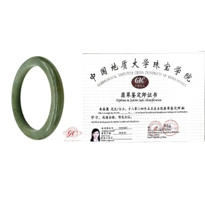 【肌容雪】緬甸天然A貨湖水綠帶灑金翡翠特色手鐲 編號47 (鐲寬56.9mm #18.5號)