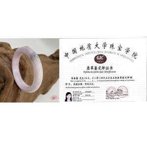【肌容雪】天然緬甸A貨 粉春烏雞翡翠手鐲 編號48 (鐲寬 55.4mm #18號)