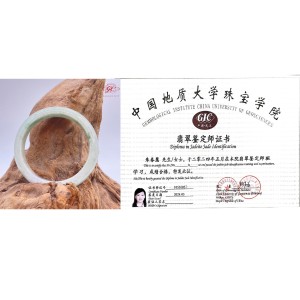 【肌容雪】緬甸天然A貨綠飄花翡翠特色手鐲 編號55 (鐲寬 52.9mm #17號)