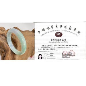 【肌容雪】天然緬甸A貨春彩飄花翡翠特色手鐲 編號61(鐲寬52.7mm #17號)
