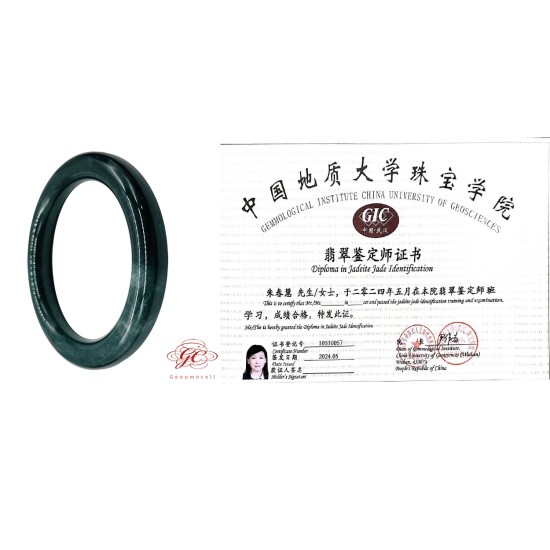 【肌容雪】天然緬甸A貨藍水翡翠手鐲 編號62 (鐲寬55.7mm #18號) 【肌容雪】天然緬甸A貨藍水翡翠手鐲 編號62 (鐲寬55.7mm #18號)