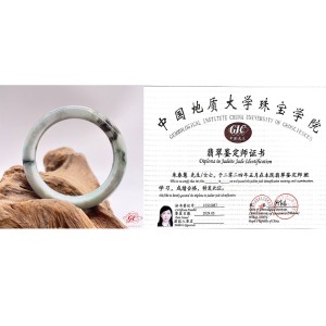 【肌容雪】天然緬甸A貨粉春飄花翡翠特色手鐲 編號70 (鐲寬 56.3mm #18號)
