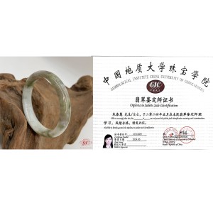 【肌容雪】天然緬甸A貨綠飄花翡翠手鐲 編號72 (鐲寬 59.7mm #19.5號)