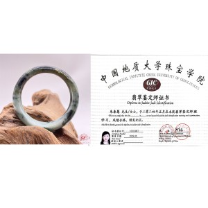 【肌容雪】天然緬甸A貨綠飄花翡翠特色手鐲 編號75 (鐲寬54.8mm #17.5號)