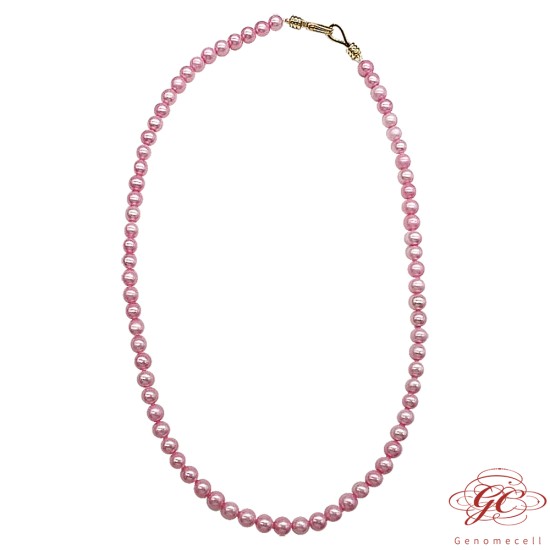 【肌容雪】粉色珍珠項鍊 編號P09(附錦盒)