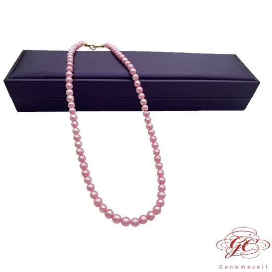 【肌容雪】粉色珍珠項鍊 編號P09(附錦盒)