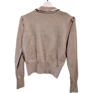 二手奢侈品Chanel香奈兒針織開襟衫 (9.9新, 肩40胸48長52)-編號S170